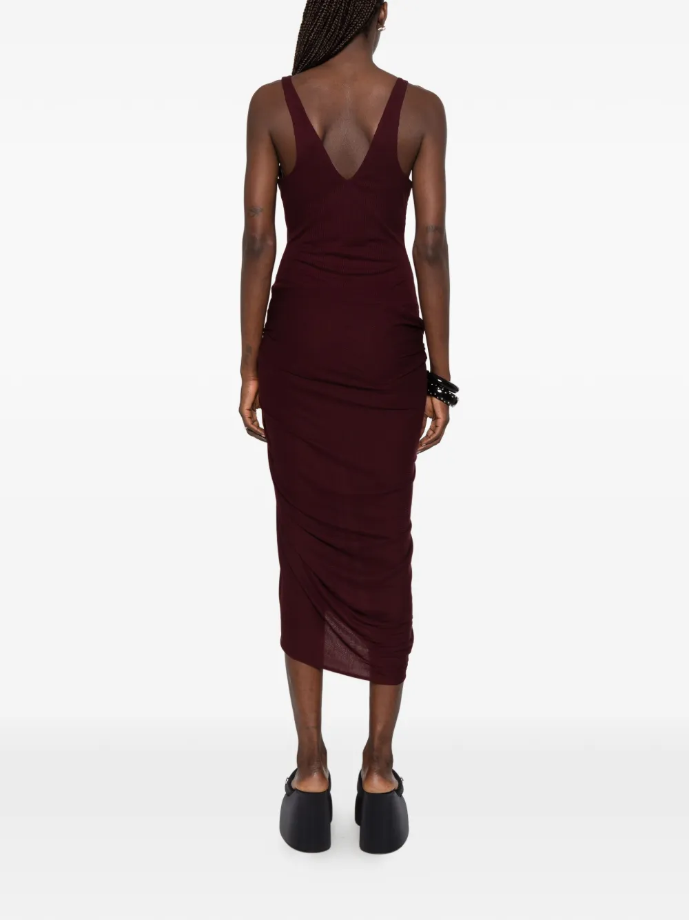 The Attico Dark Grapes midi-jurk Rood