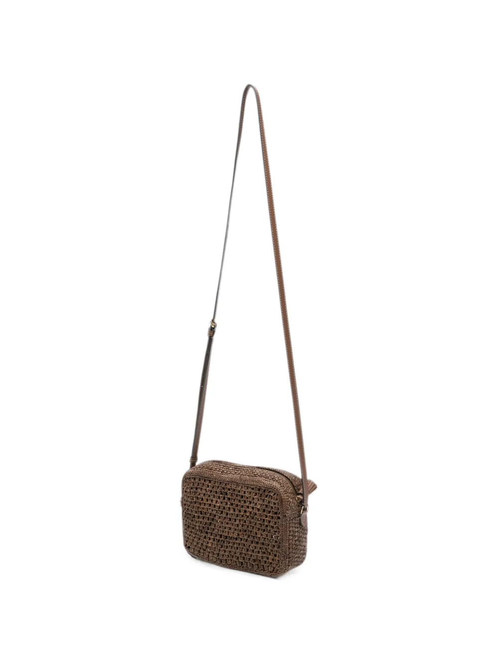 Anya Hindmarch Eyes raffia crossbodytas Bruin