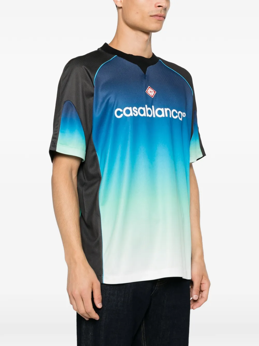 Casablanca Voetbalshirt met korte mouwen en kleurverloop Blauw