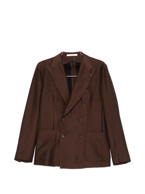 Tagliatore double-breasted patch-pocket blazer