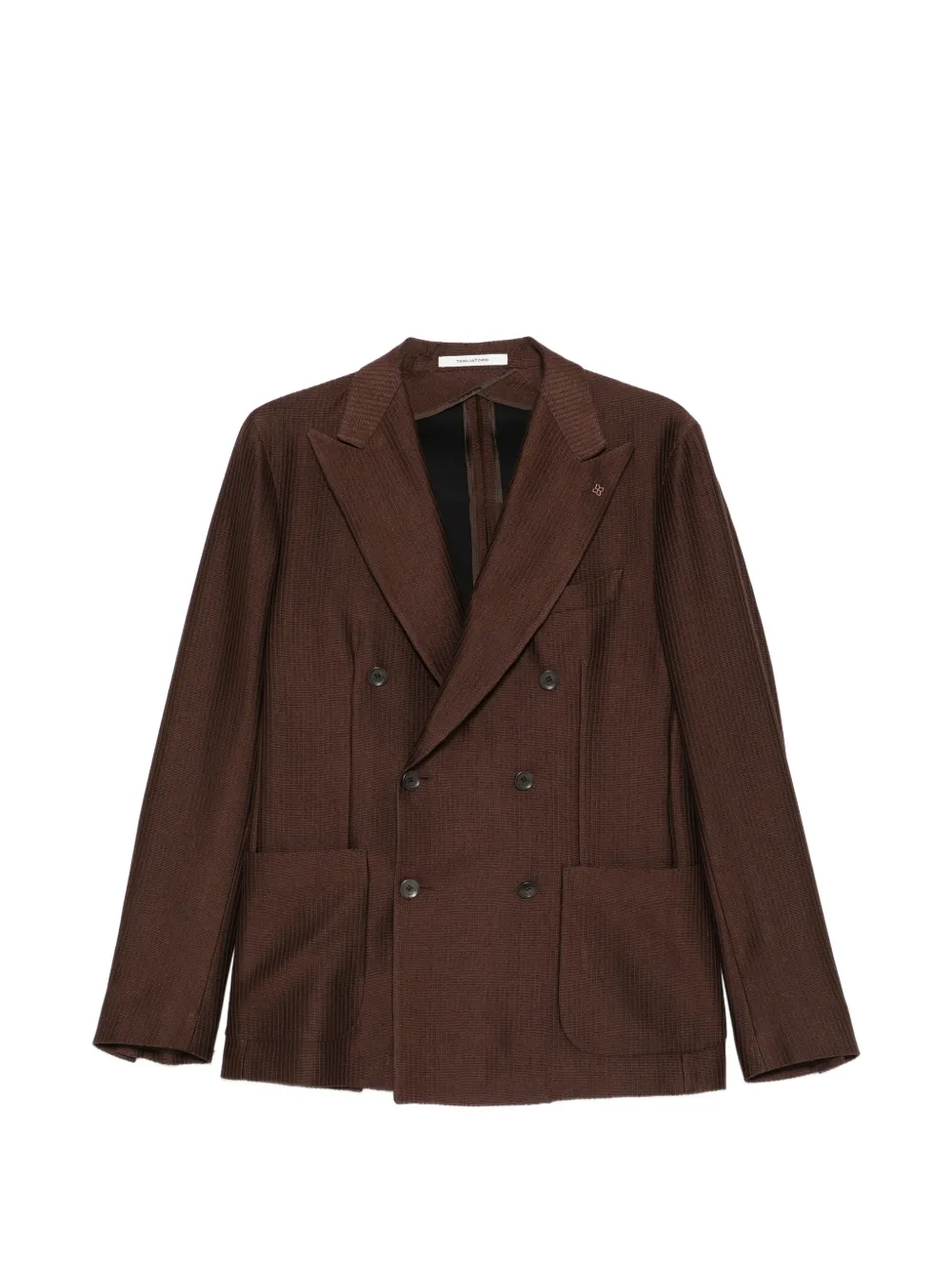 Tagliatore double-breasted patch-pocket blazer - Braun