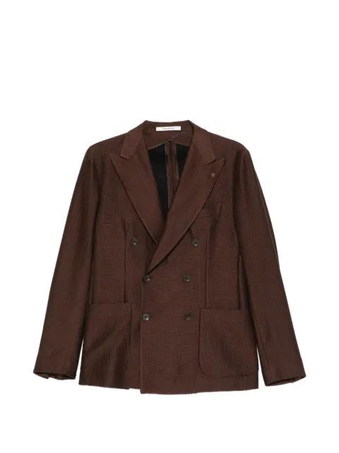 Tagliatore double-breasted patch-pocket blazer