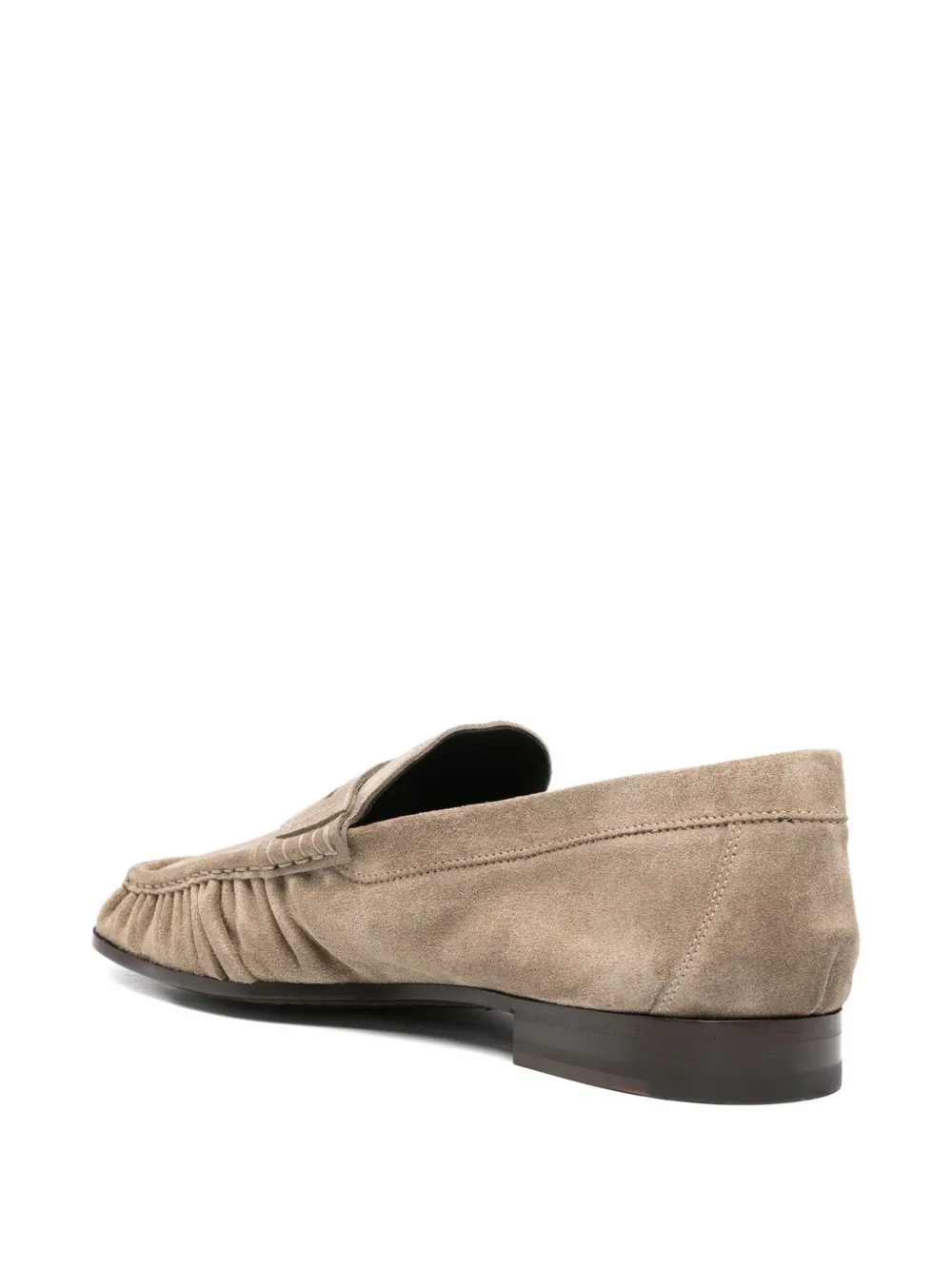 Tagliatore gathered-detail loafers Beige