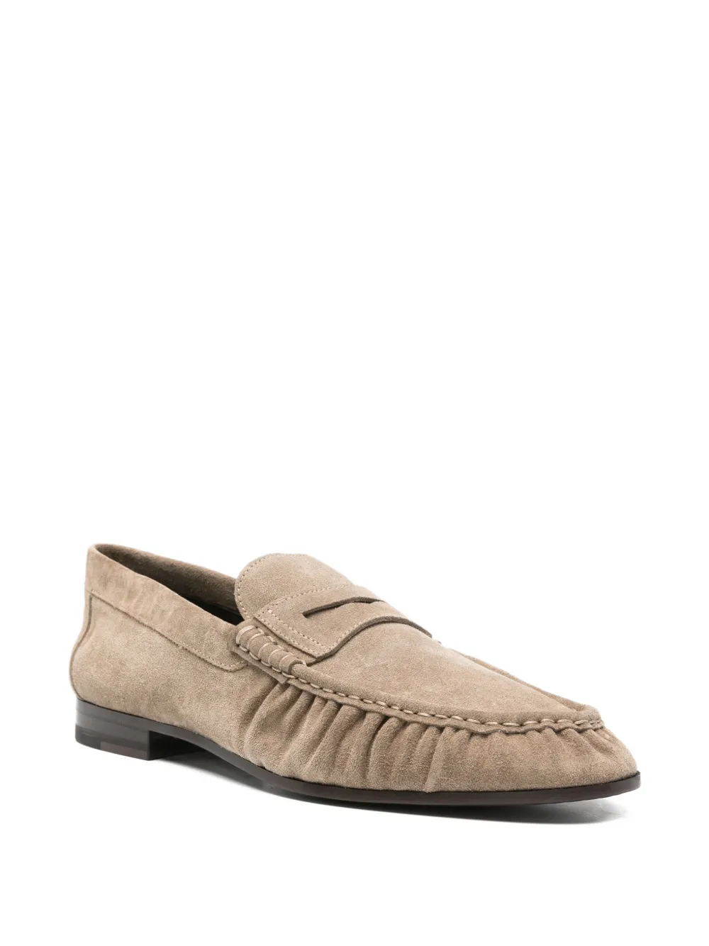 Tagliatore gathered-detail loafers Beige