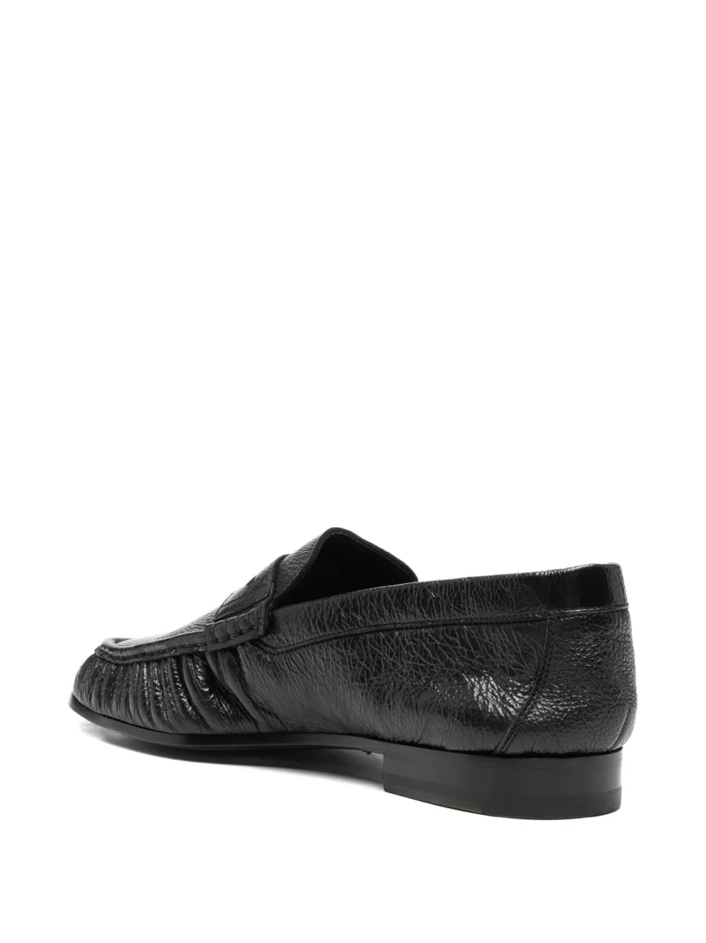 Tagliatore ruched-detail loafers Zwart