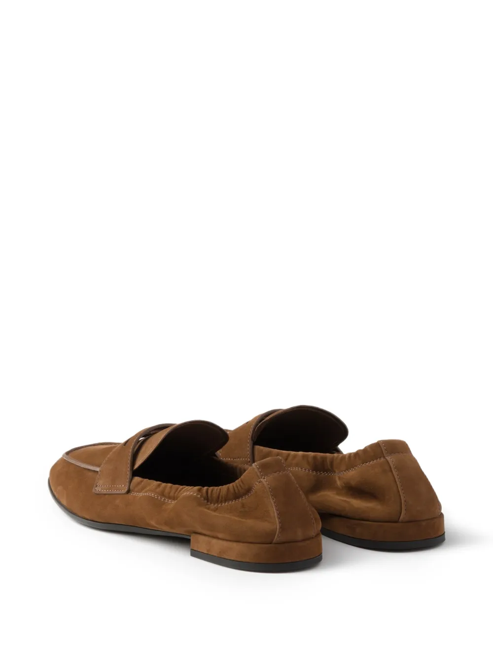  Prada Mocasines De Piel - Marrón 