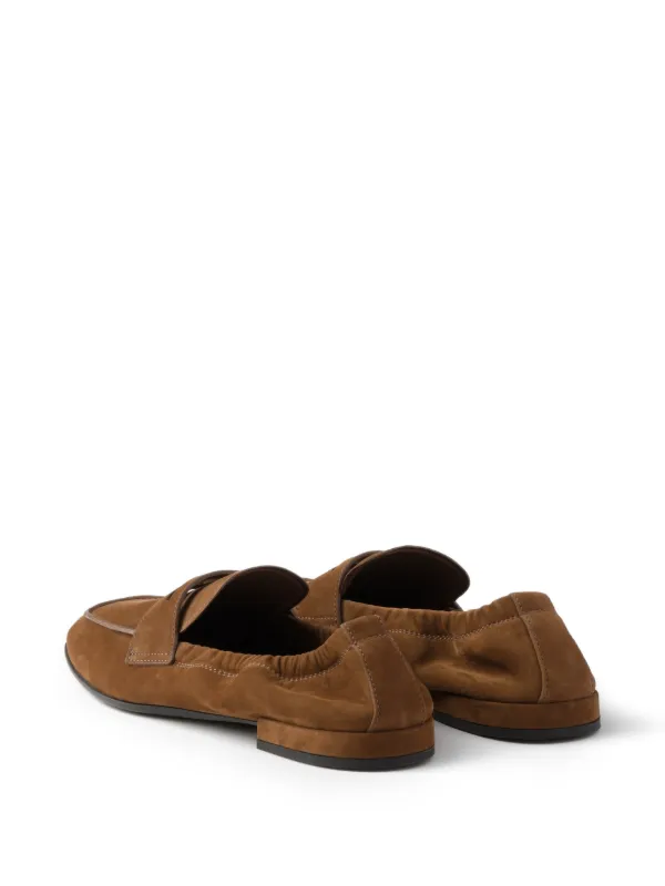 Prada Leather Loafers | Brown | FARFETCH SK