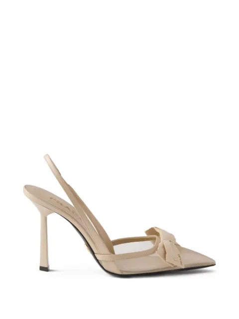 Prada leather heeled pumps