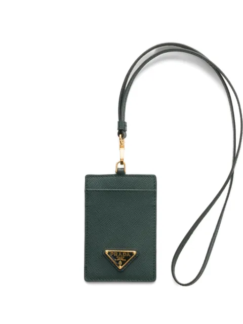 Prada leather badge holder