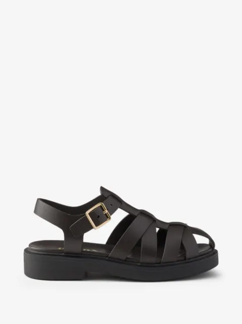 Prada leather fisherman's sandals