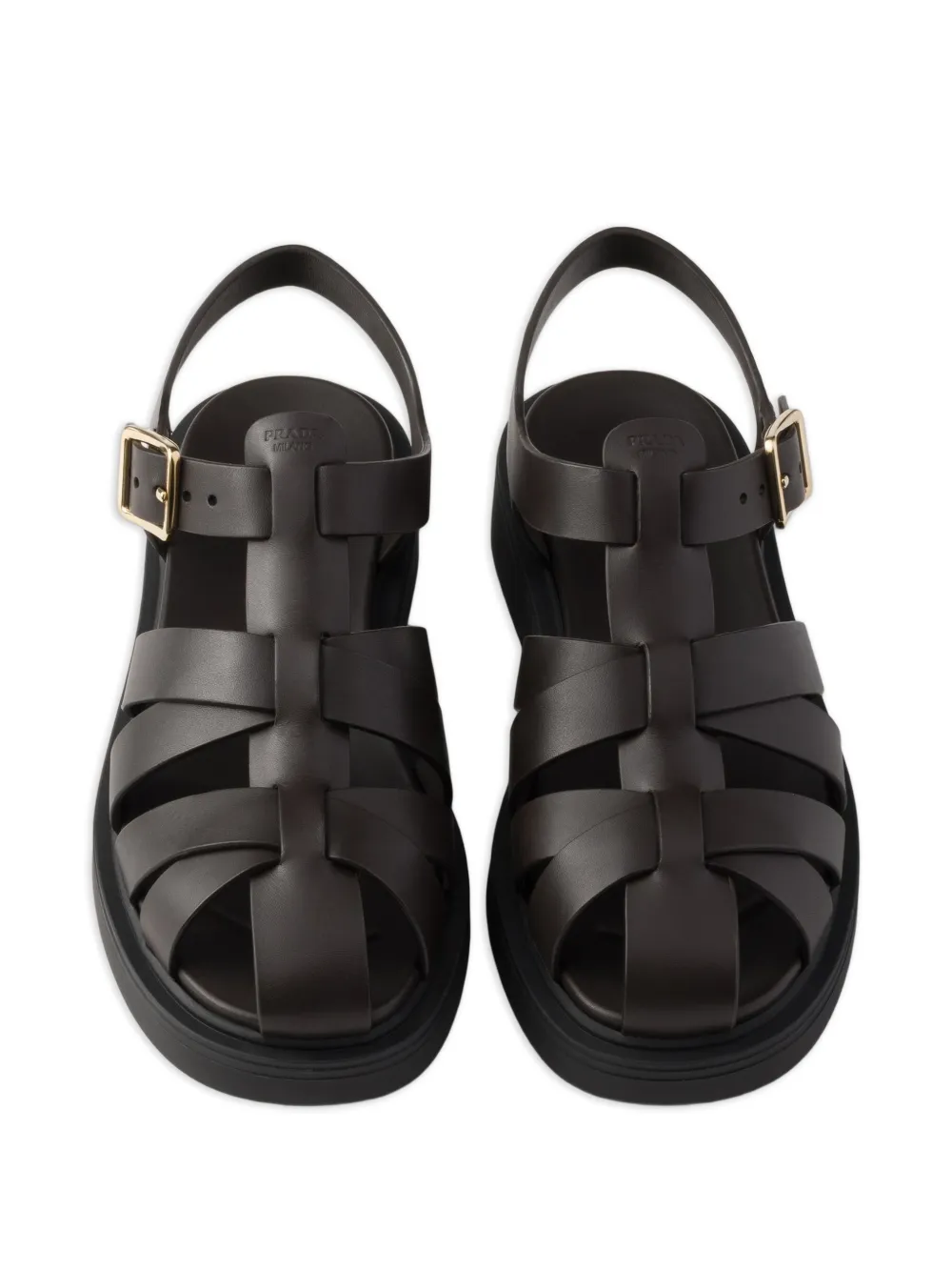 Prada Leren sandalen Bruin