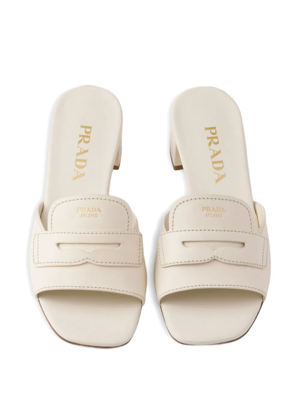 Prada leather sandals Beige