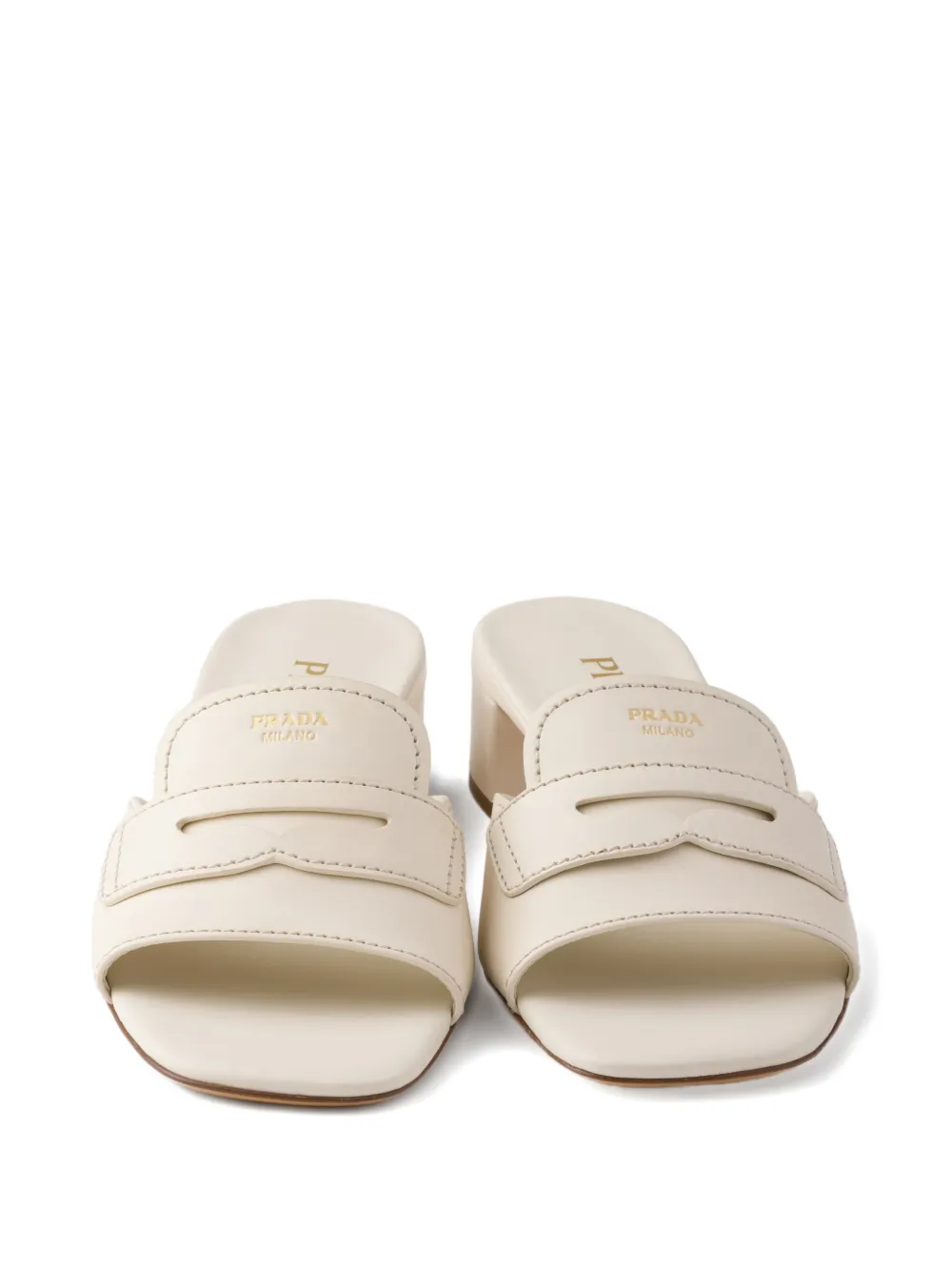 Prada leather sandals Beige