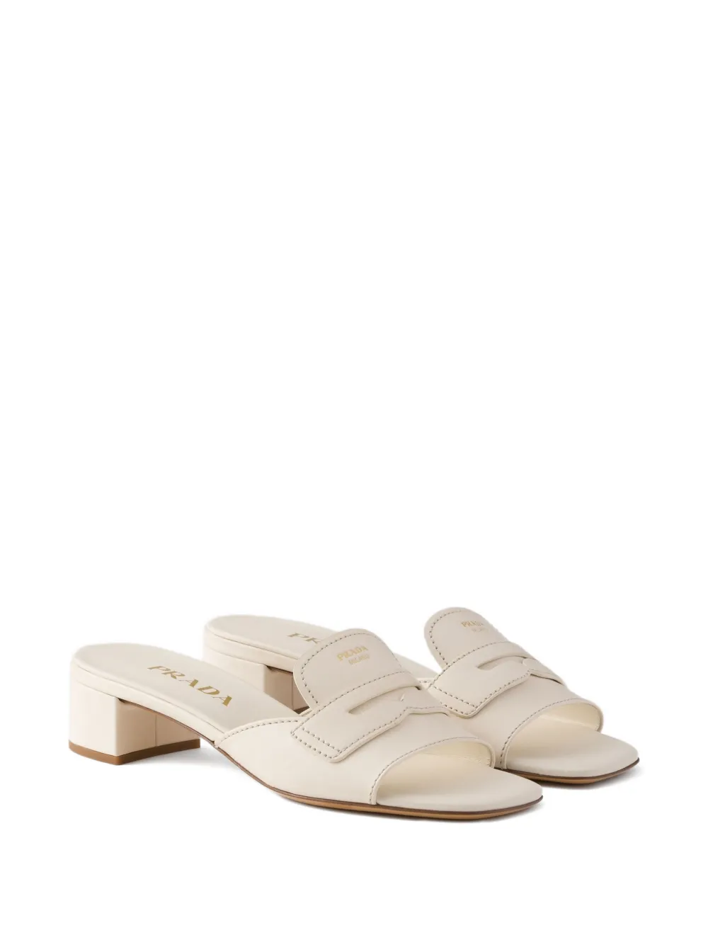 Prada leather sandals Beige