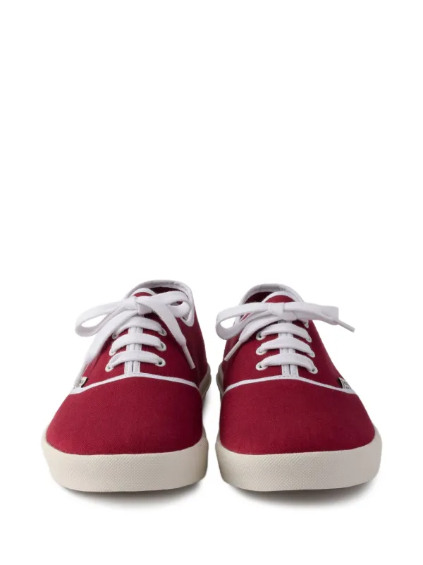 Prada Drill lace-up Sneakers | Red | FARFETCH