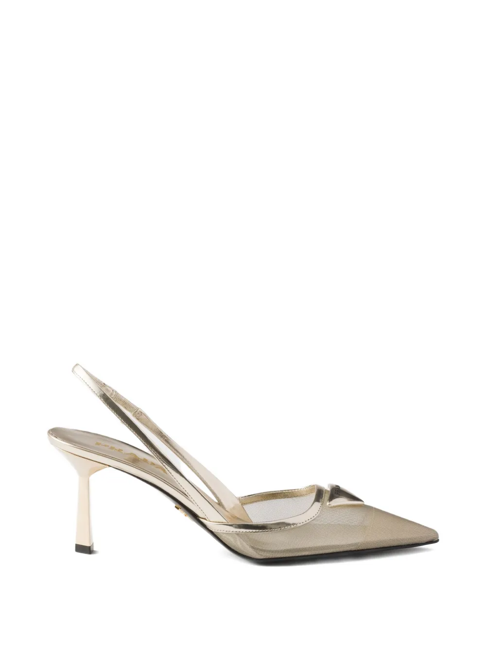 Prada leather heeled pumps - White