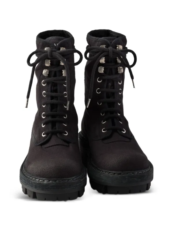 Prada Canvas Ankle Boots | Black | FARFETCH