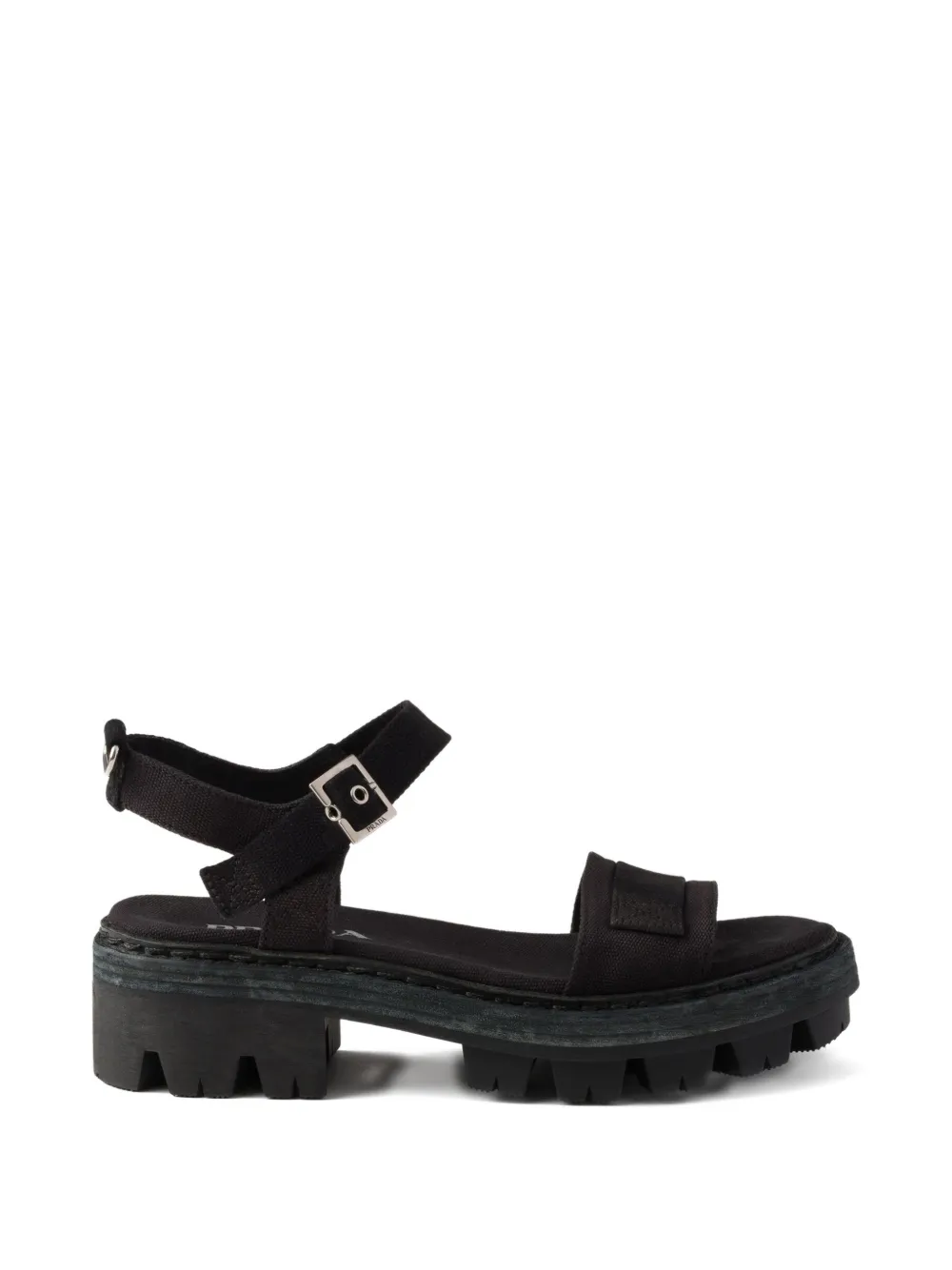 Prada canvas sandals Zwart