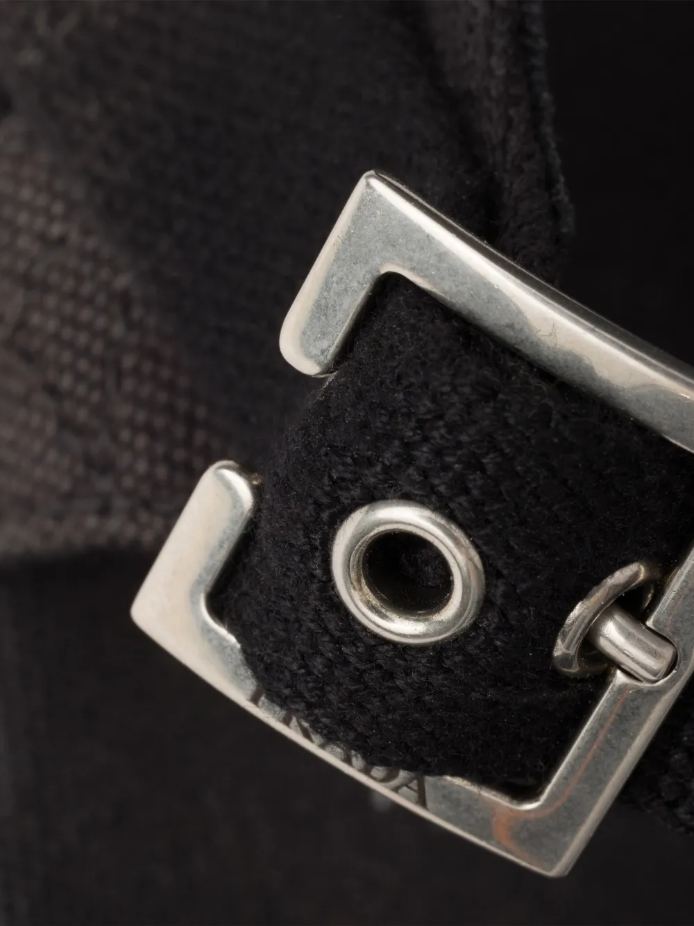 Prada canvas sandals Zwart