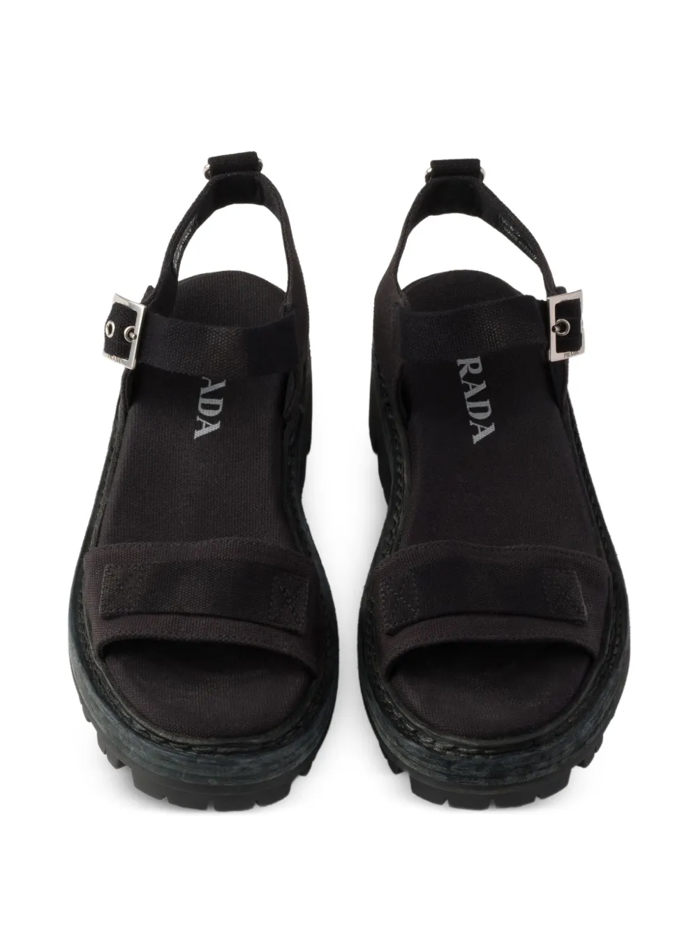  Prada Canvas Sandals - Black 