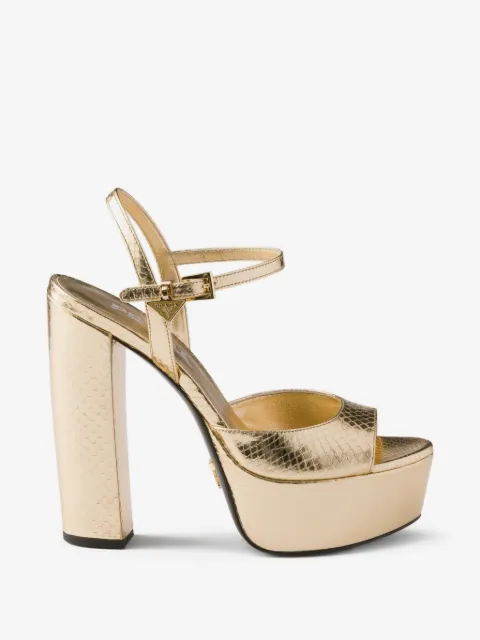 Prada leather platform sandals