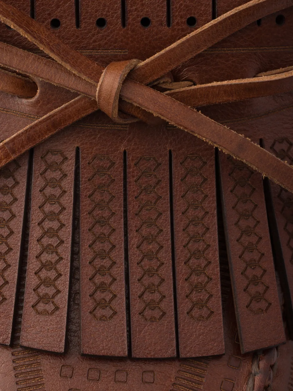 Prada Leren loafers met franje Bruin