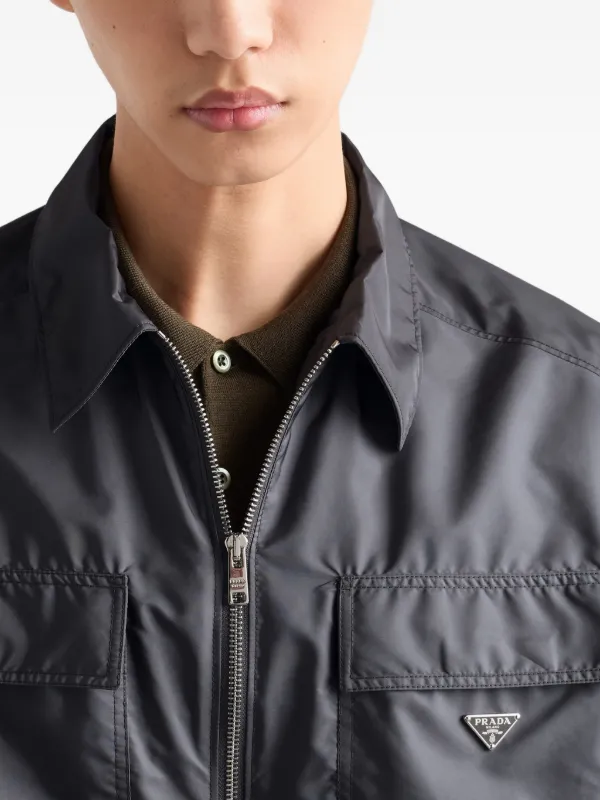 Prada Re-Nylon Shirt | Grey | FARFETCH RO