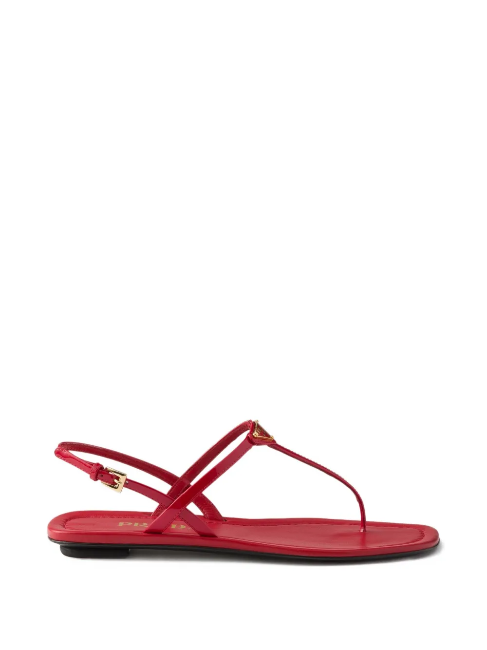 Prada patent leather thong sandals Rood