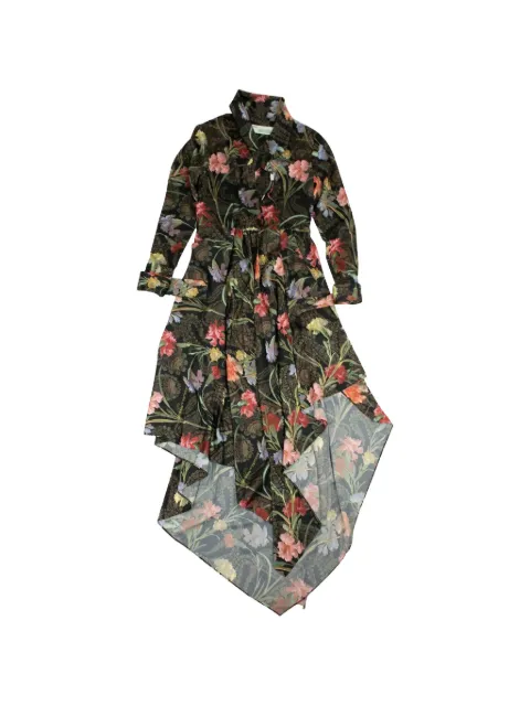 Off-White floral-print draped midi dress