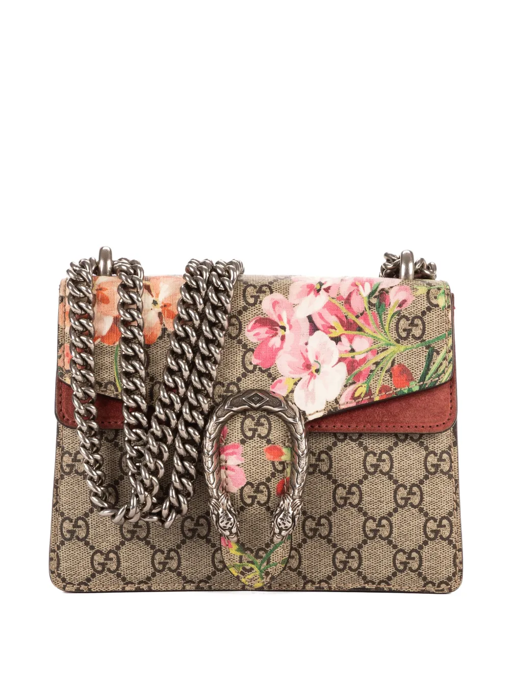 Gucci Pre-Owned Mini Dionysus Blooms floral-print shoulder bag - Toni neutri