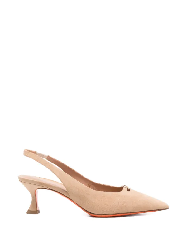 Santoni Suede Pumps in Neutrals