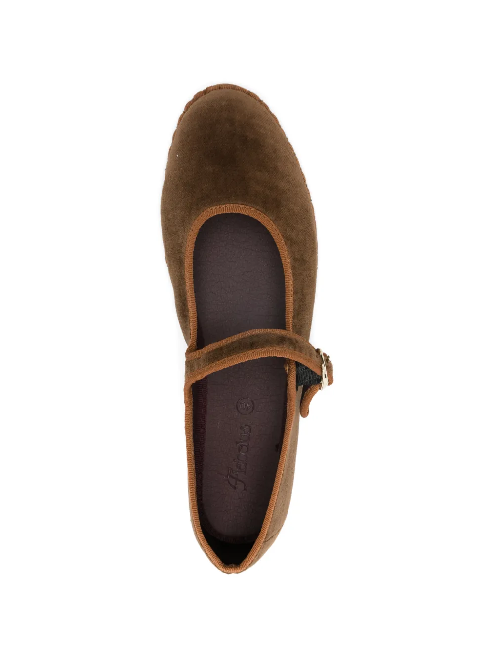 FLABELUS Yoki maryjane buckle flats Bruin