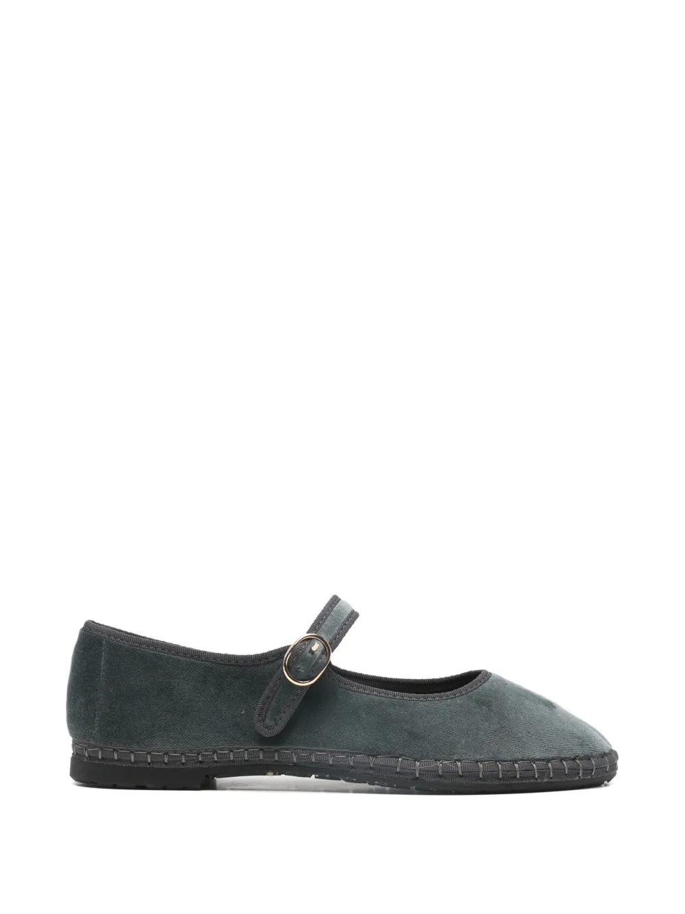 FLABELUS Javert buckle-fastening ballet flats Grijs