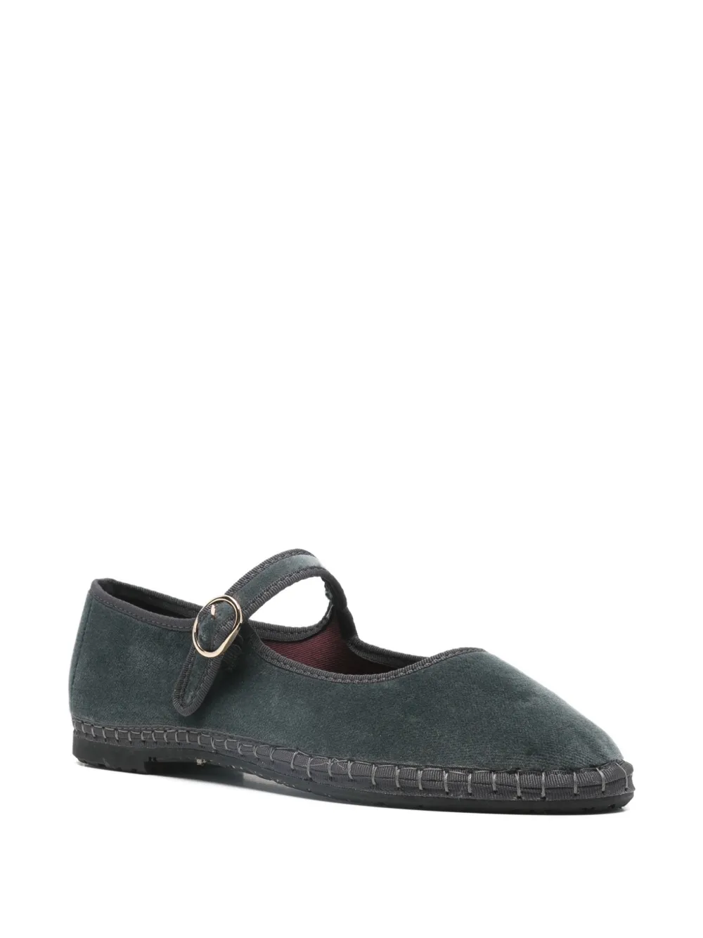 FLABELUS Javert buckle-fastening ballet flats Grijs