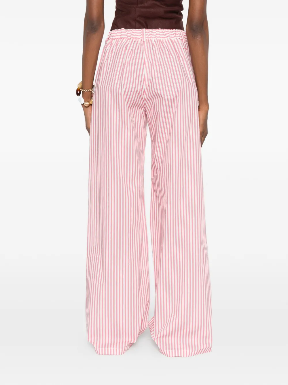 ERMANNO FIRENZE Gestreepte broek Roze