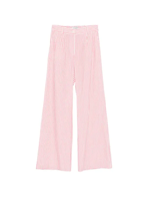 ERMANNO FIRENZE pantalones anchos con motivo de rayas