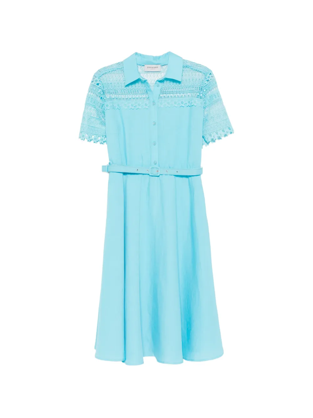 ERMANNO FIRENZE lace belted dress - Blu