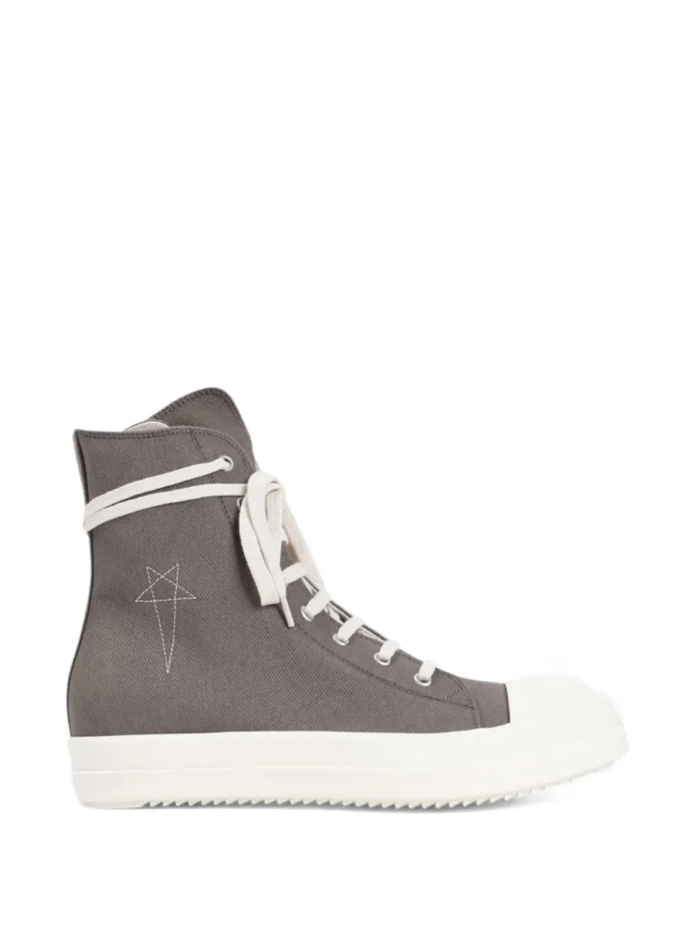 Rick Owens DRKSHDW pentagram embroidered ramones sneakers Grijs