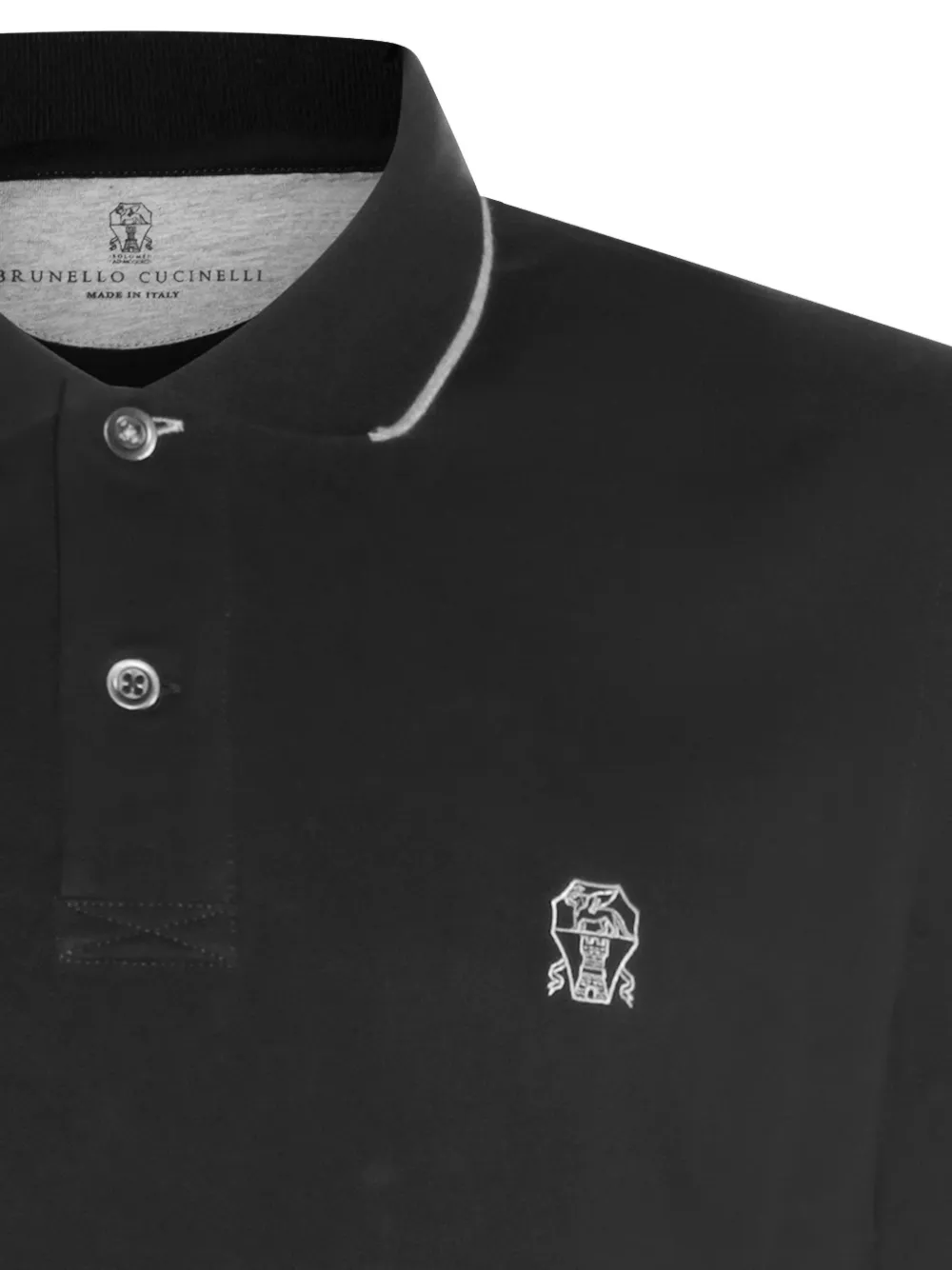 Brunello Cucinelli Poloshirt met logo Zwart