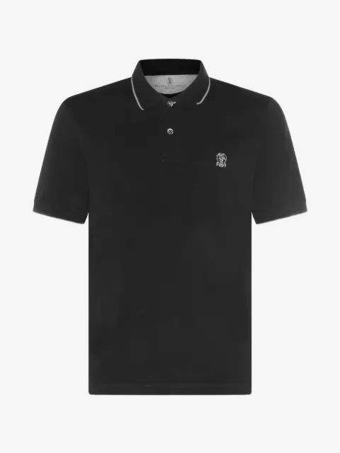 Brunello Cucinelli 로고 폴로 셔츠
