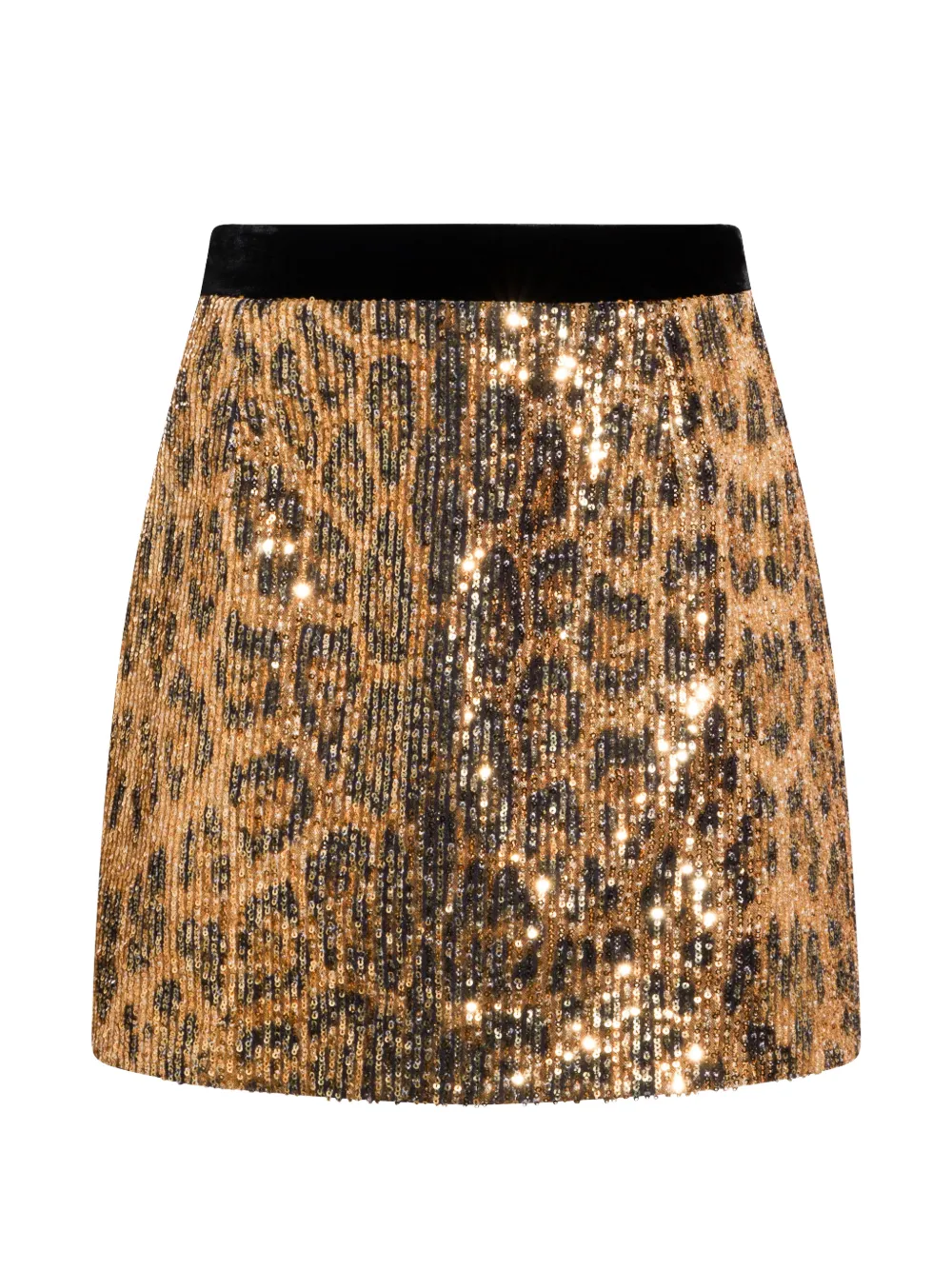 Roberto Cavalli sequinned animal-print mini skirt - Toni neutri