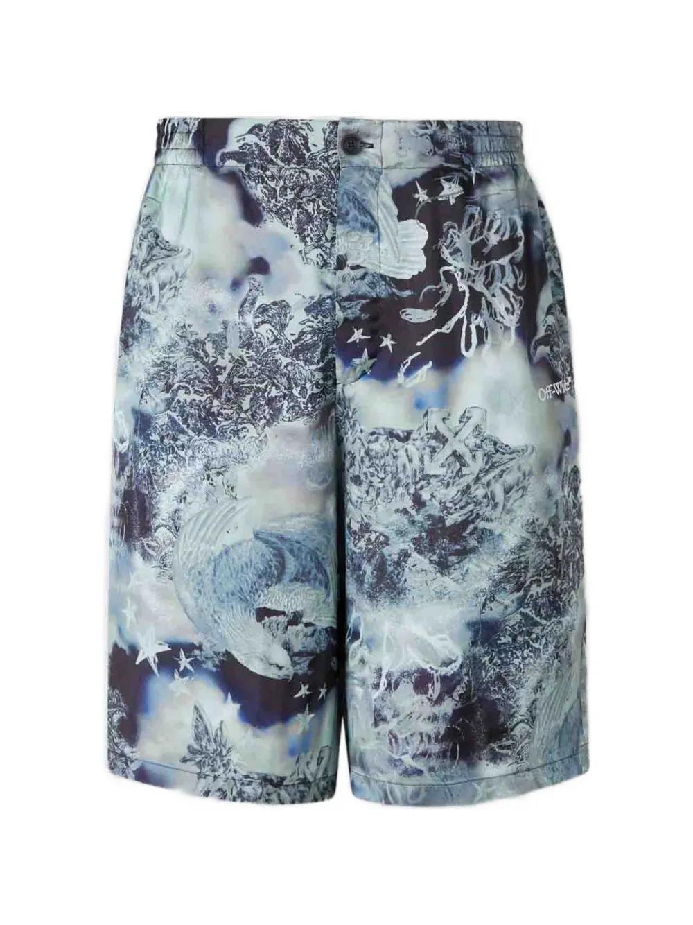 Off-White graphic-print shorts - Blu