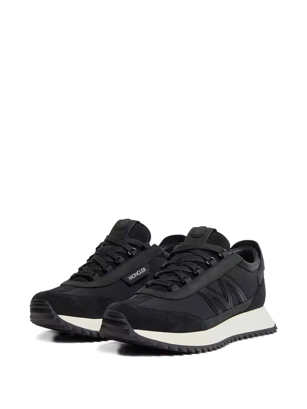 Moncler Pacey2 panelled lace-up sneakers Zwart