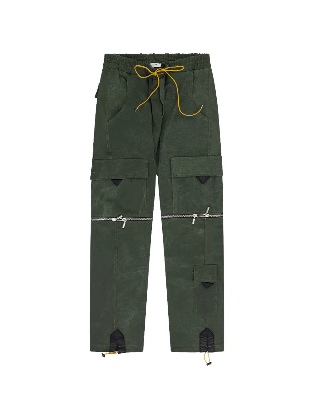 RHUDE zip-detail cargo pants - Verde