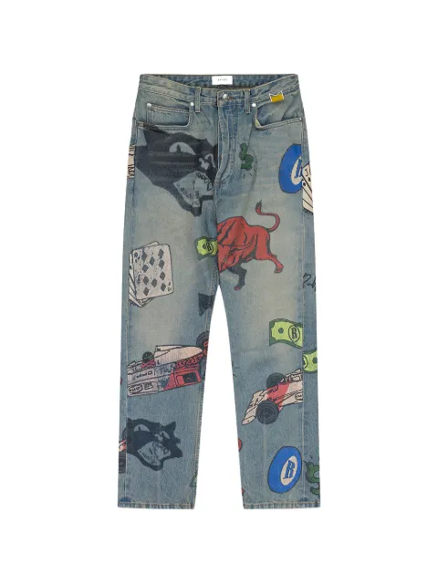 RHUDE printed straight-leg trousers