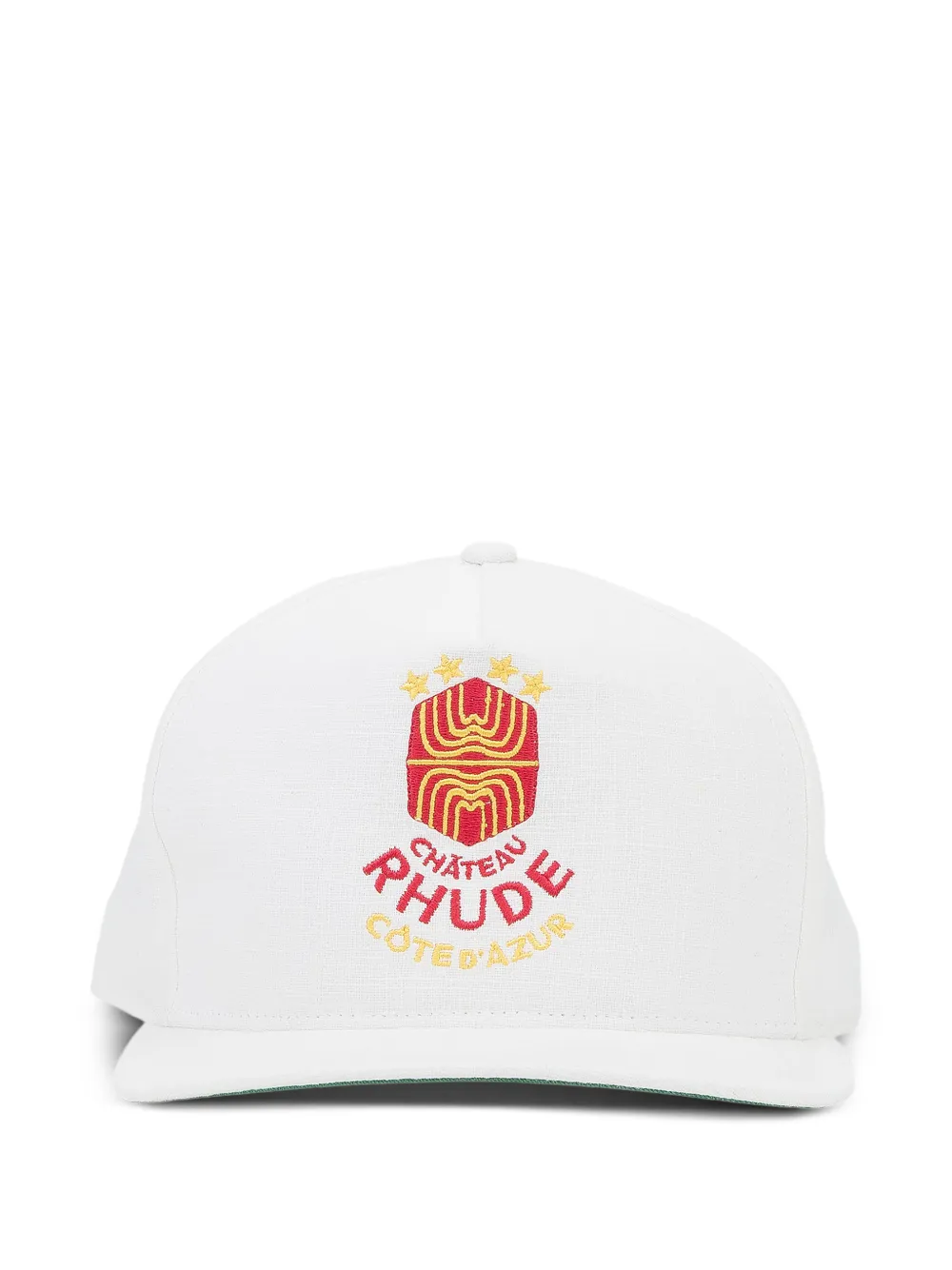 RHUDE Côte D'Azur linen baseball cap - Bianco