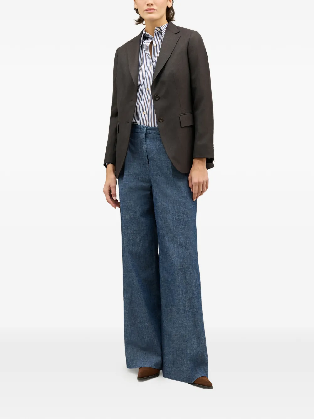  Boglioli Hopsack Buttoned Blazer - Brown 
