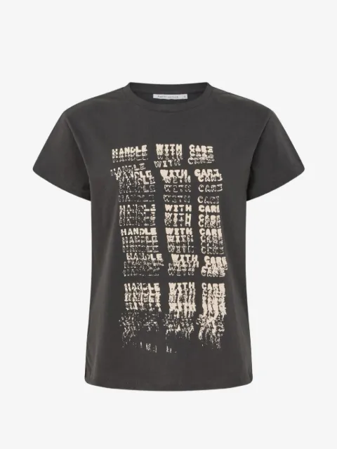 RABENS SALONER Ambla slogan-print cotton T-shirt