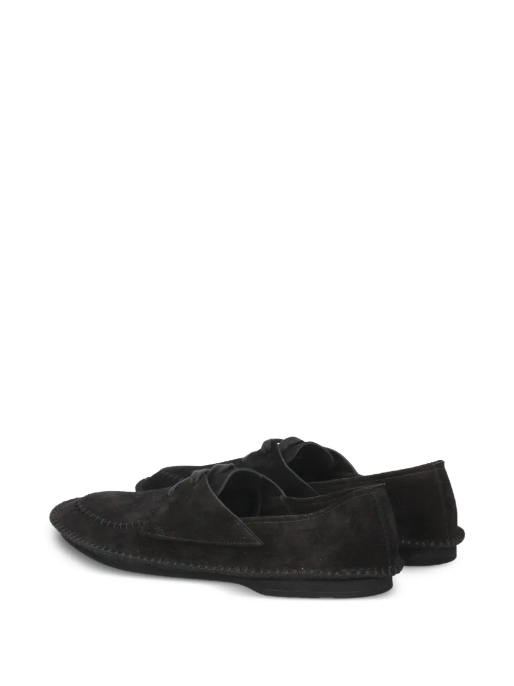 Premiata Loafers met veters en stiksel Zwart