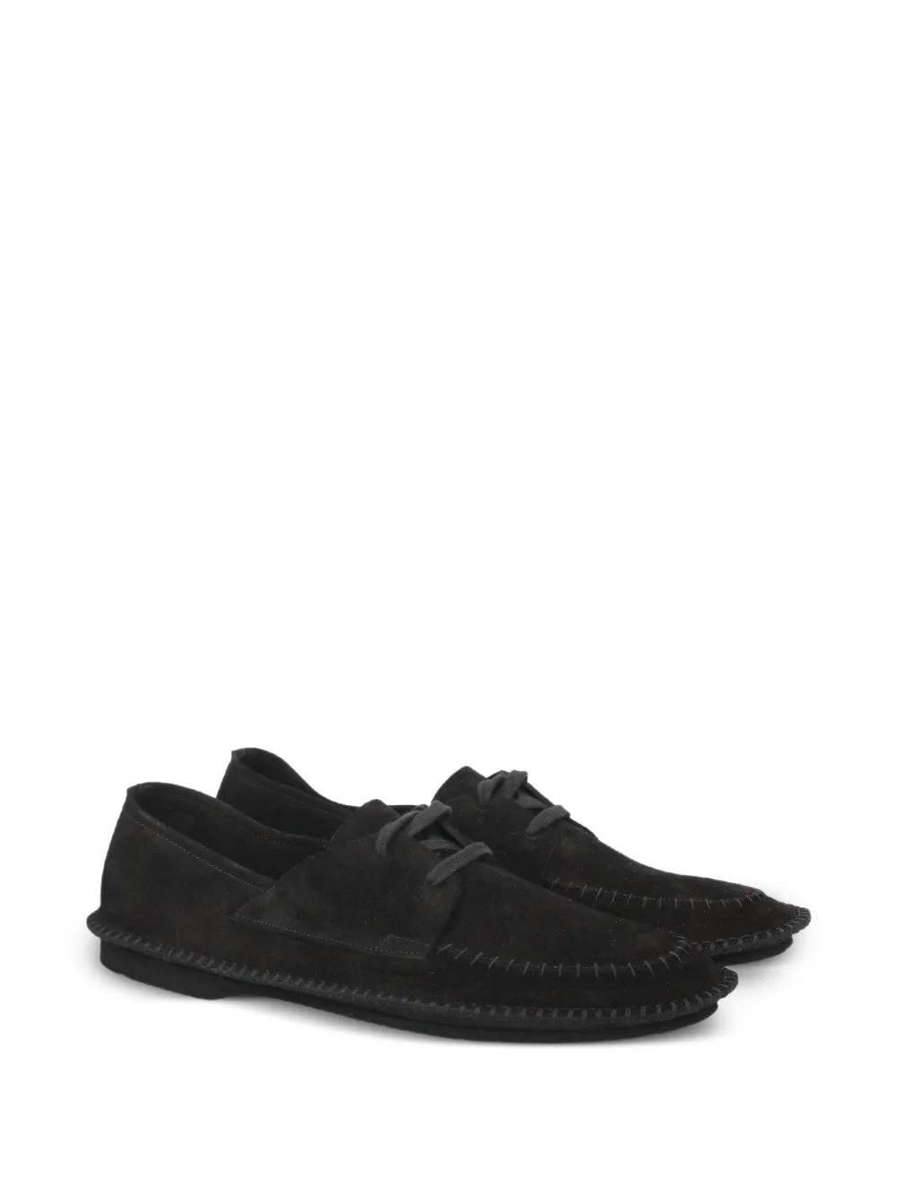Premiata Loafers met veters en stiksel Zwart